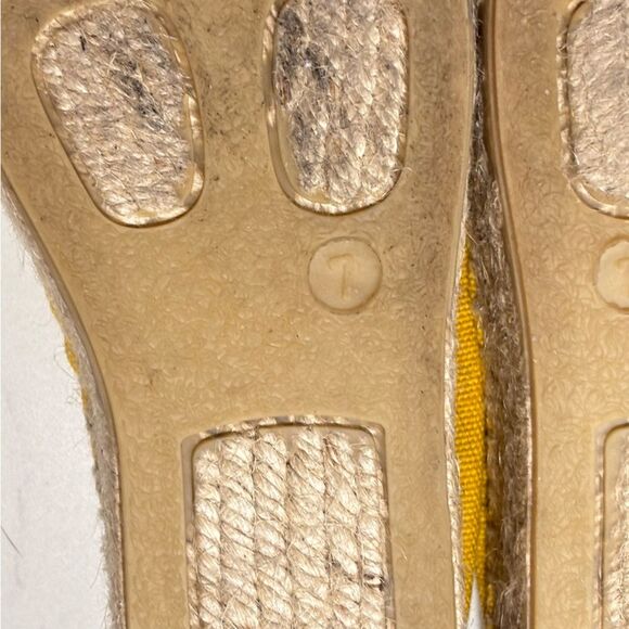 Tory Burch | Women’s Yellow Espadrilles Boat Shoes Jute Size 7 - Picture 13 of 13